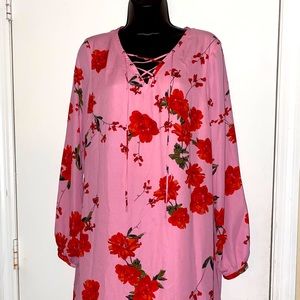 👗🌸 WORTHINGTON PINK FLORAL DRESS